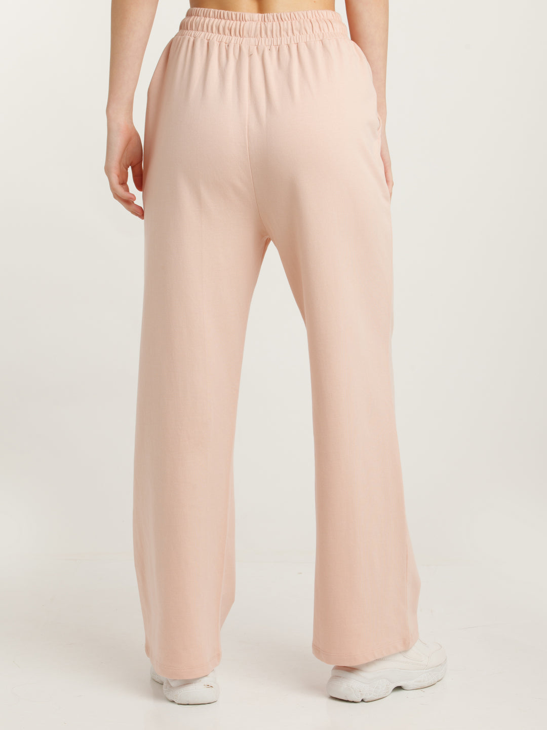 Peach Solid Joggers