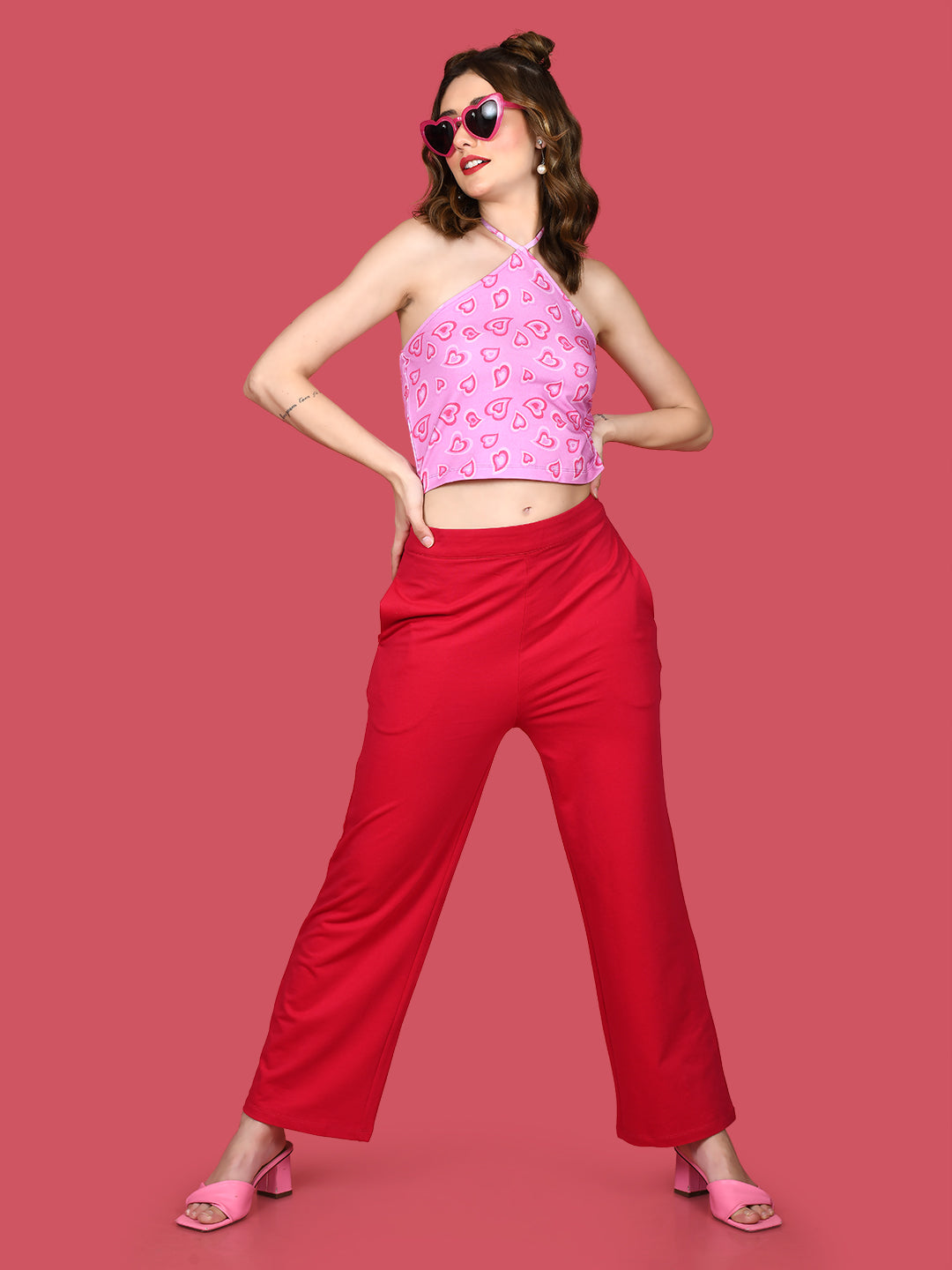 Buy Red Ankle-length Pants Online - W for Woman