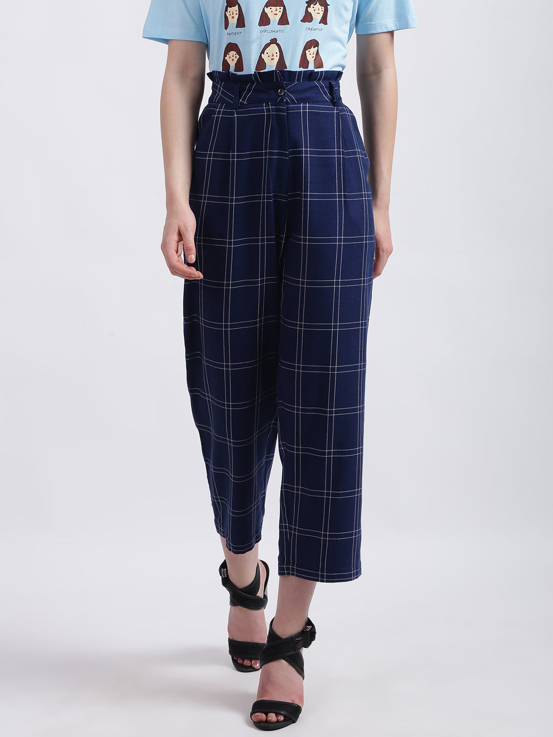 Blue Checked Trouser