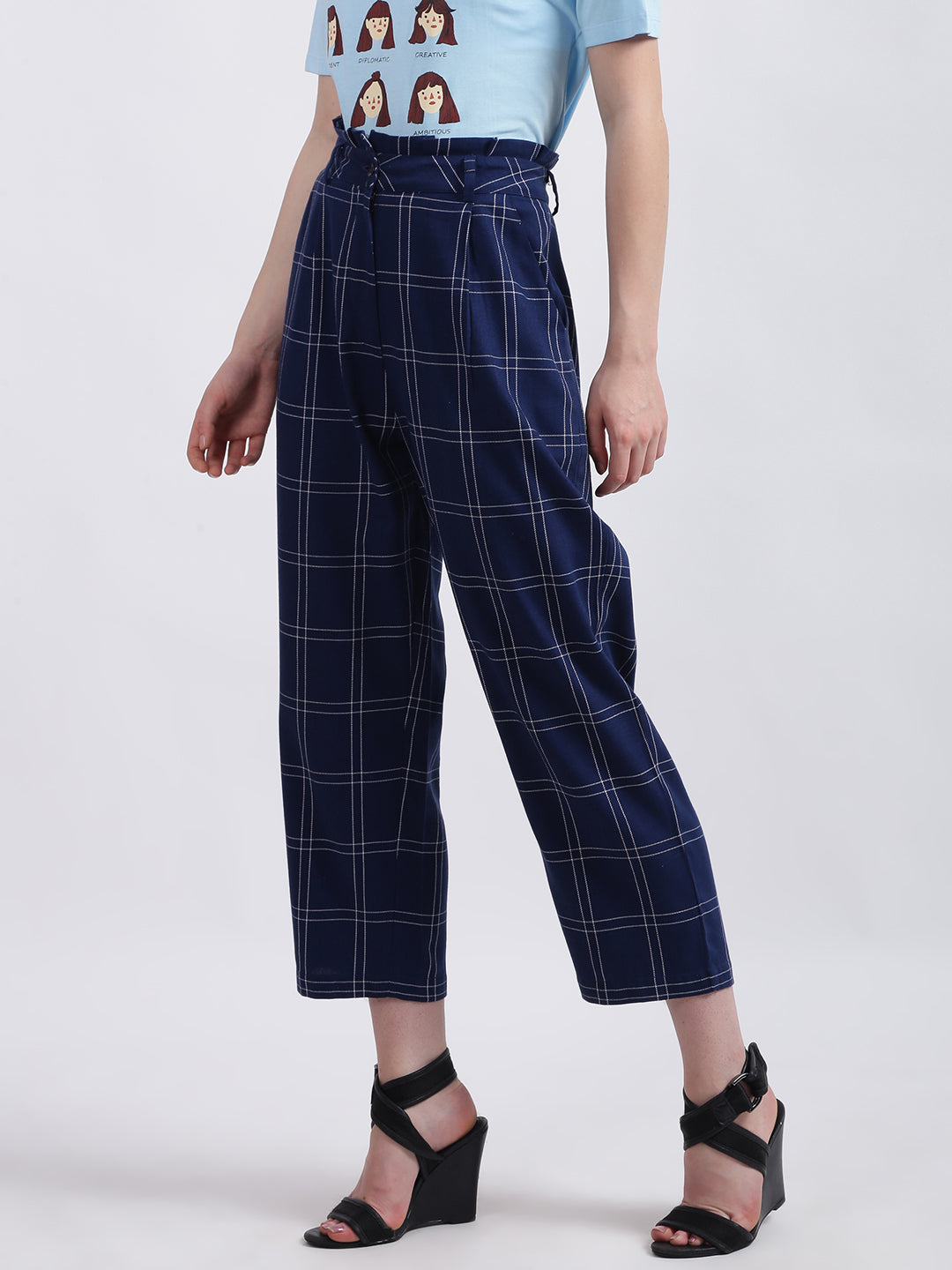 Blue Checked Trouser