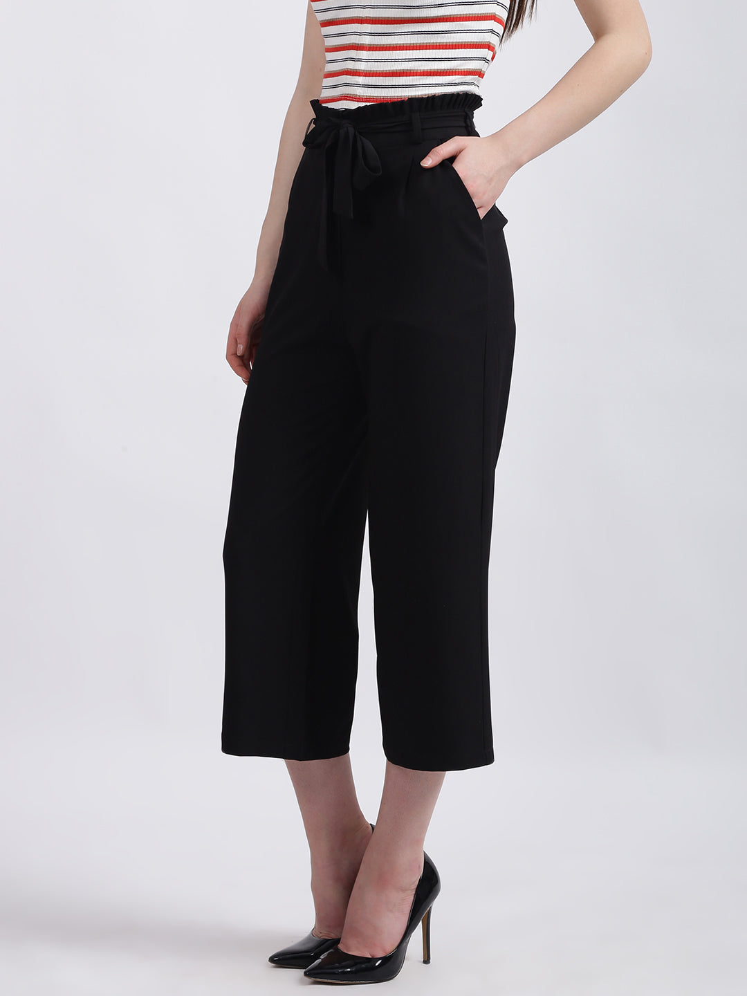 Black Solid Trouser