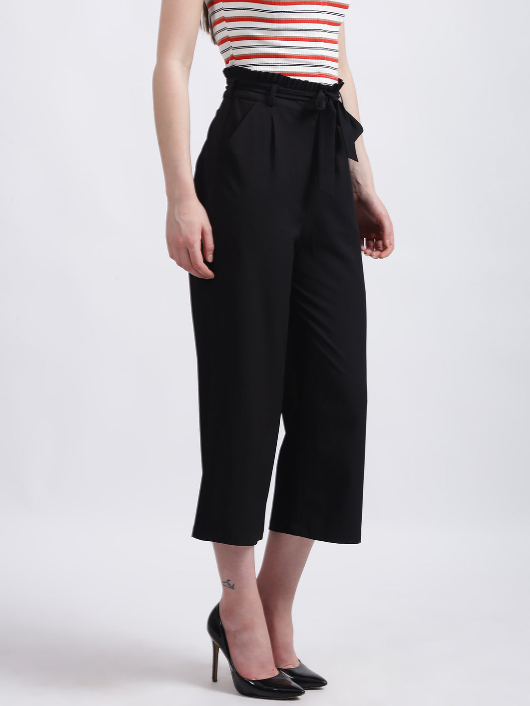 Black Solid Trouser