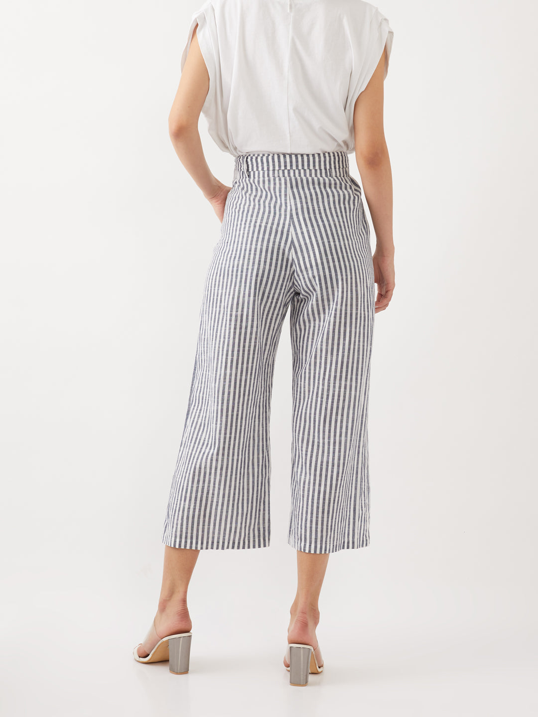 White Striped Trousers