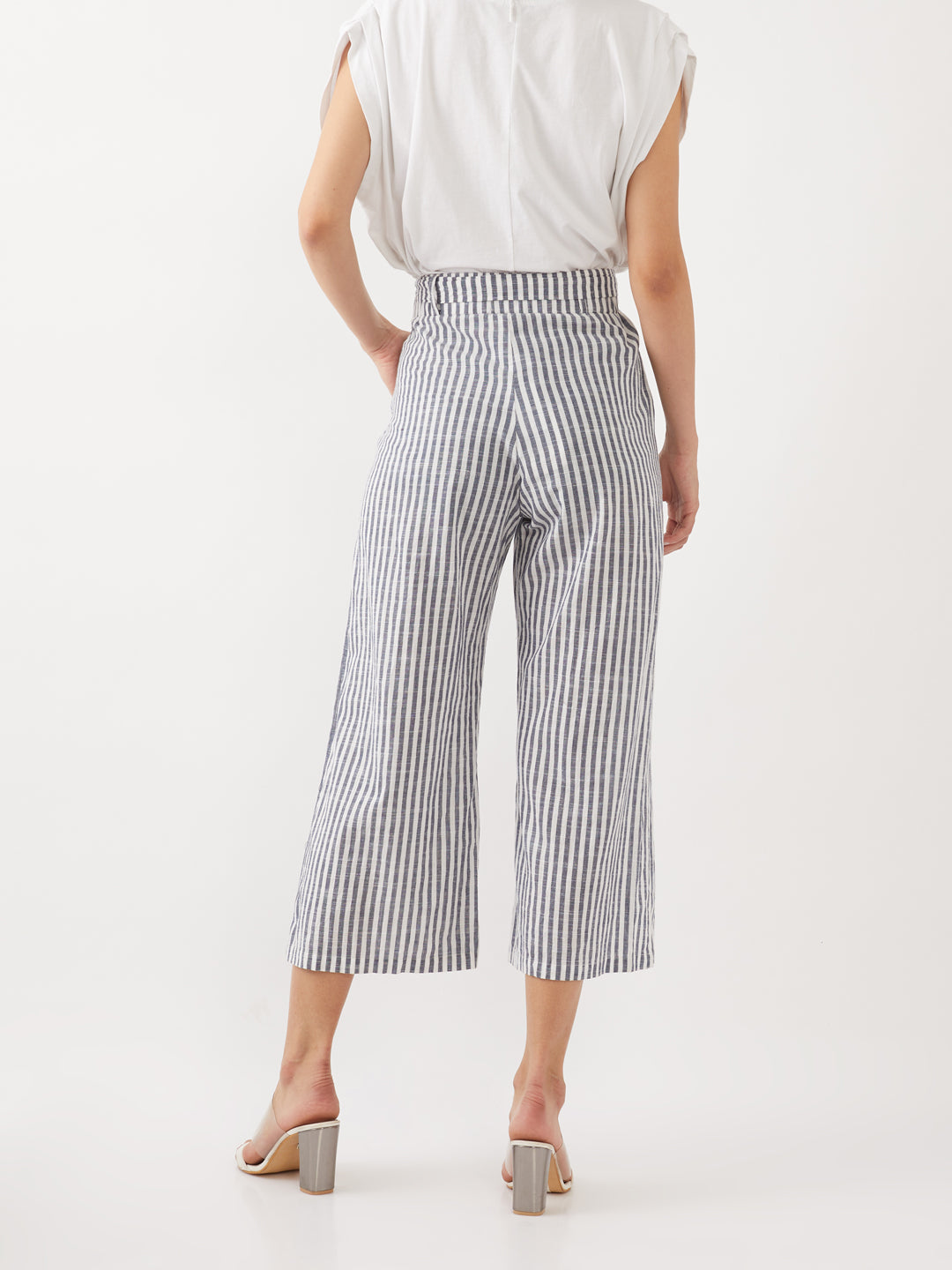 Buy White Striped Trousers For Women Online  Zink London