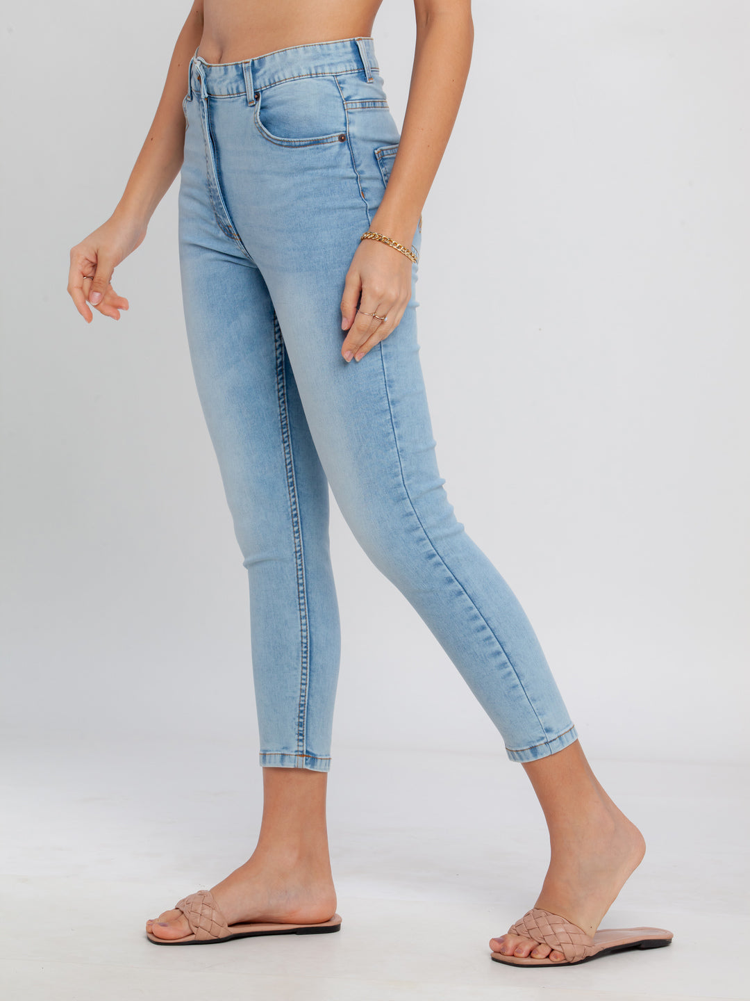 Blue Solid Jeans