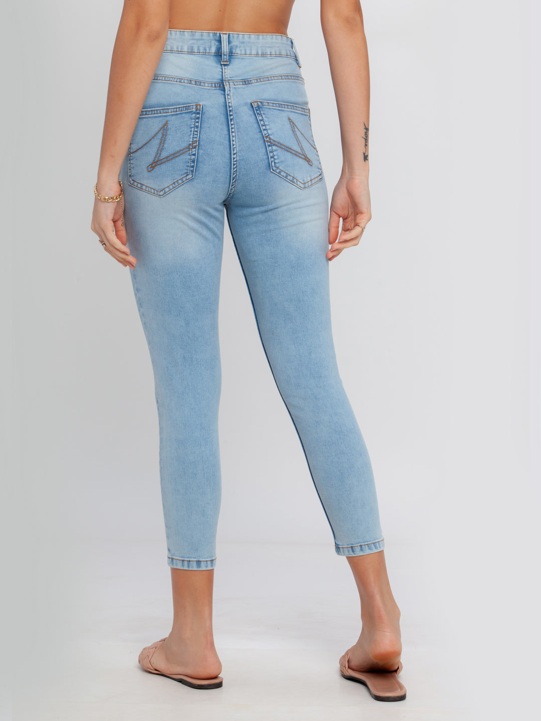 Blue Solid Jeans