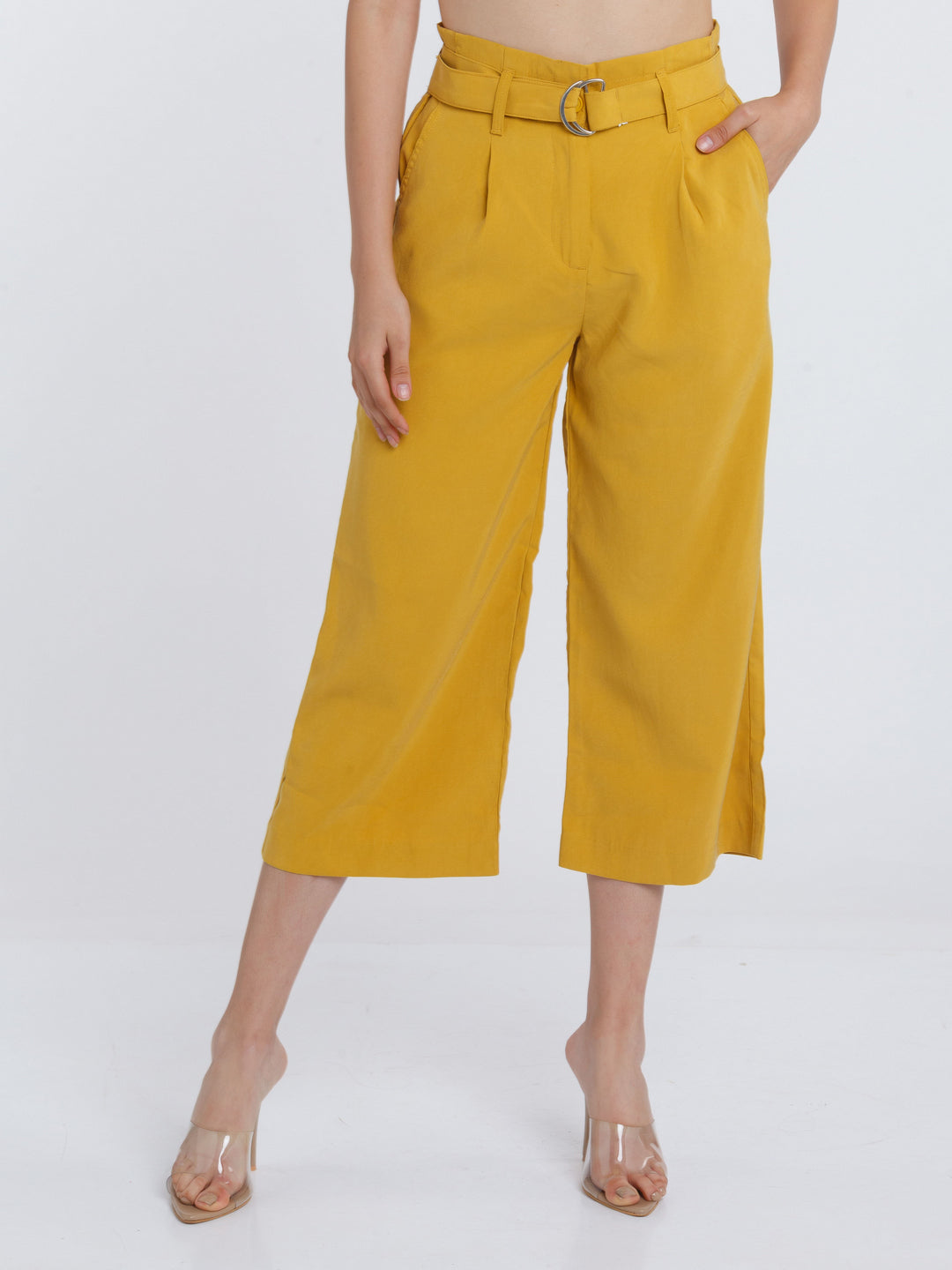 Mustard Solid Culottes