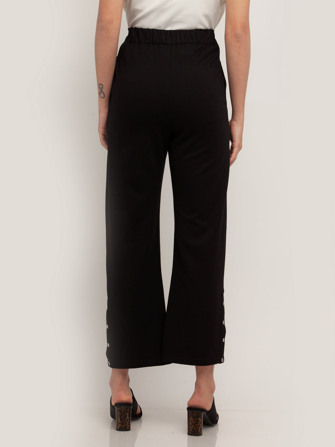 Black Solid Trousers