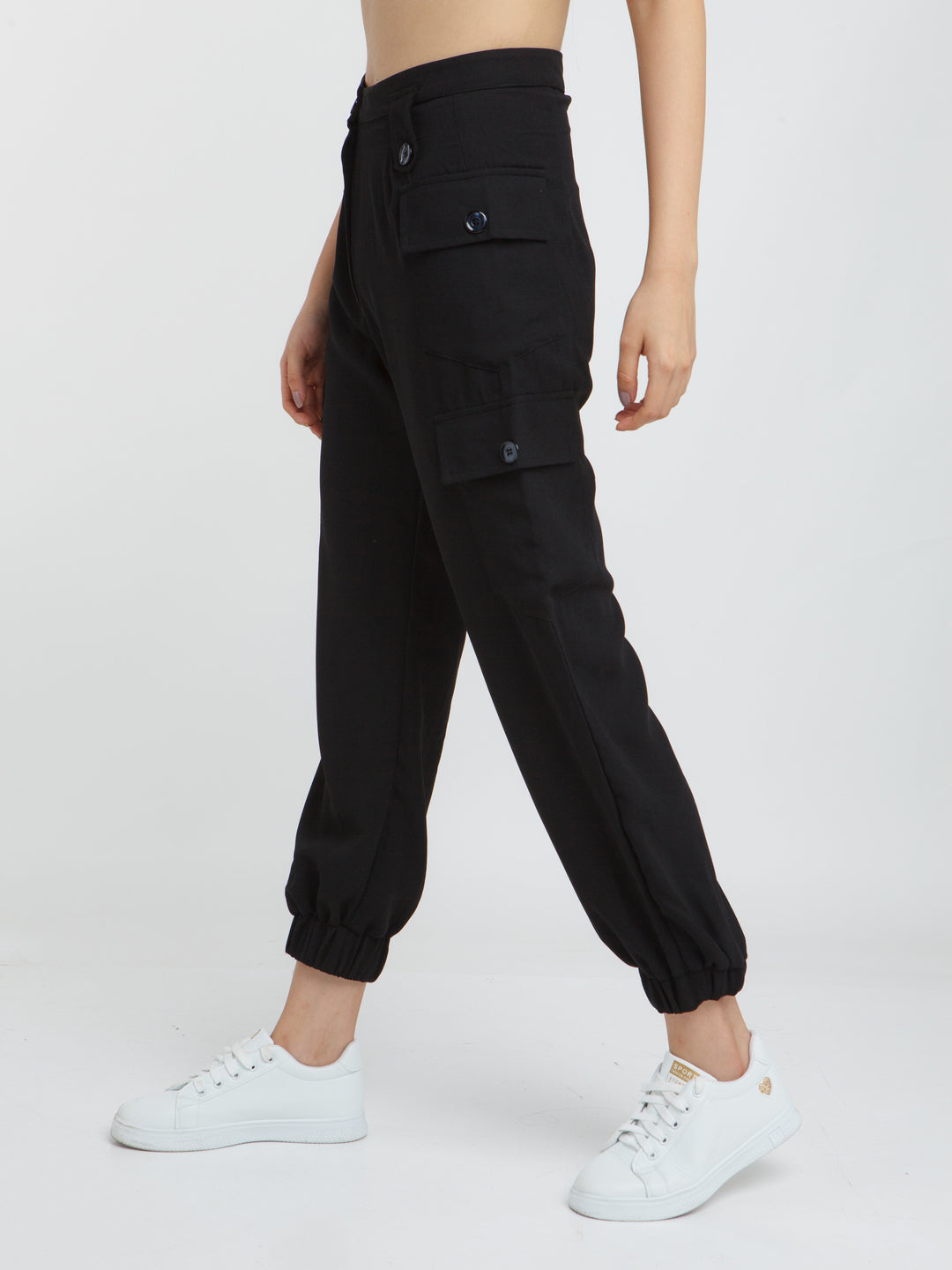 Black Solid Trouser