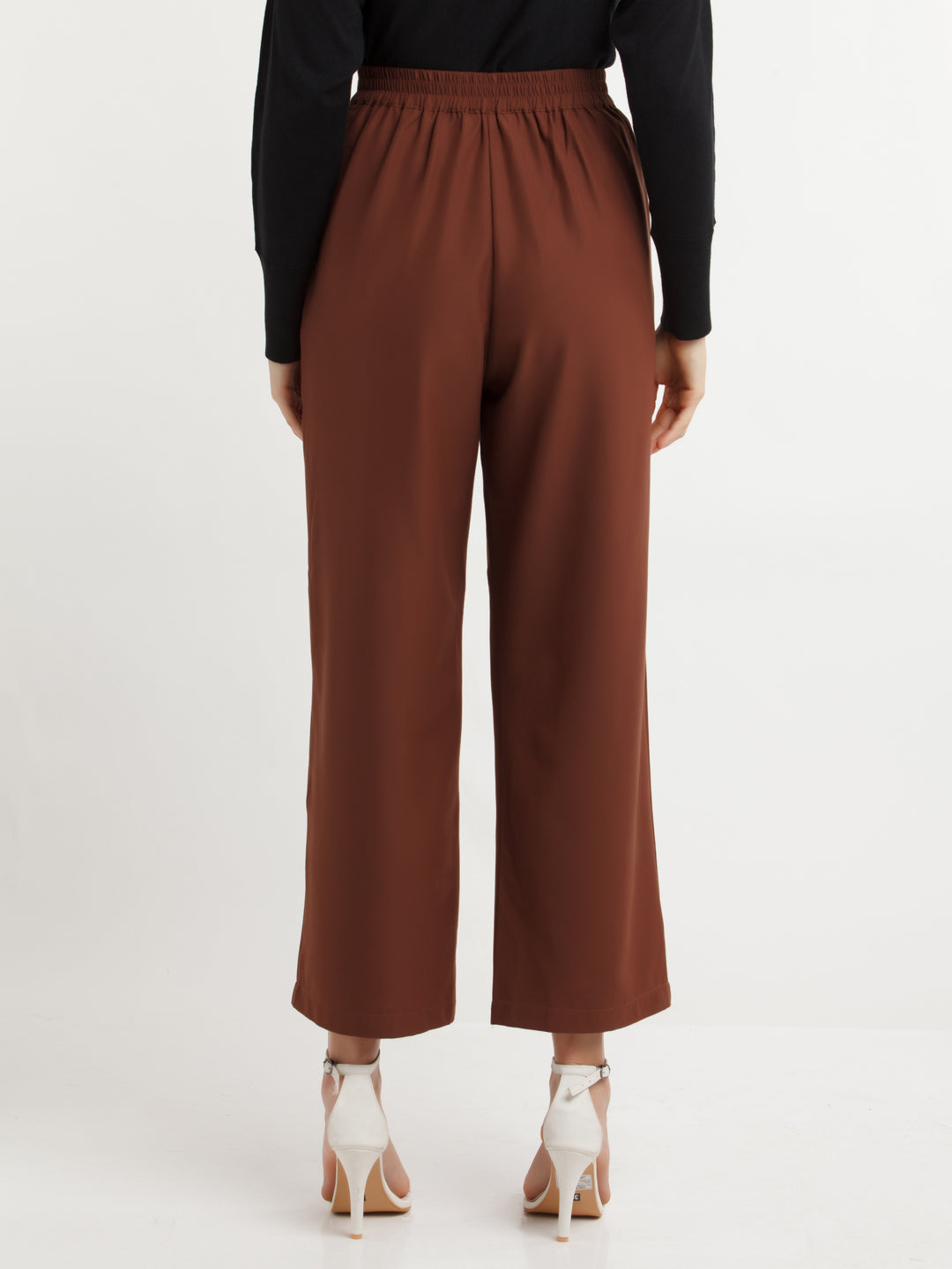 Brown Solid Pants