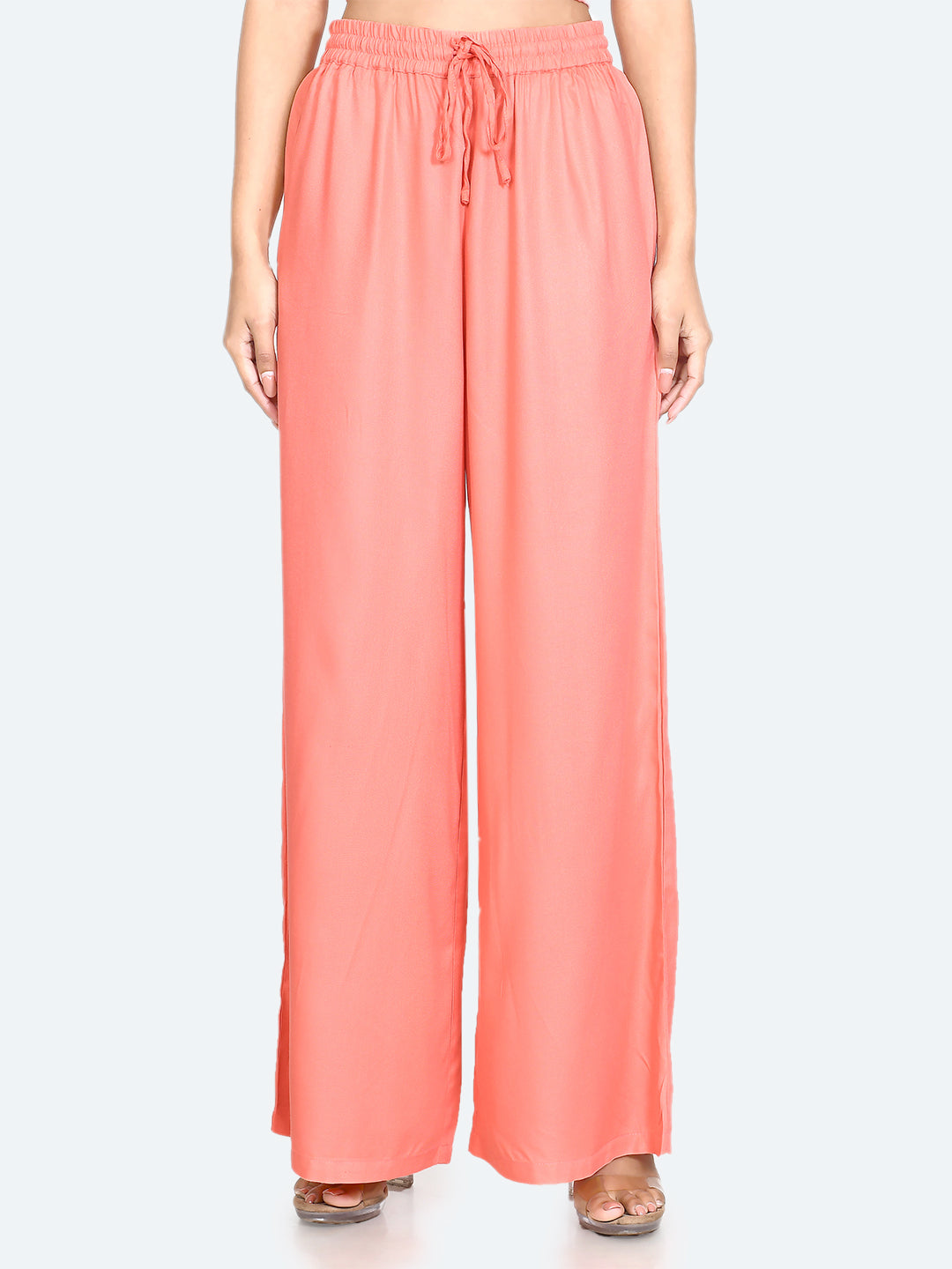 Coral Solid Elasticated Trouser