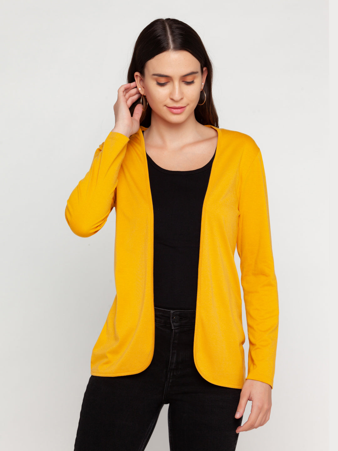 Mustard Solid Shrug