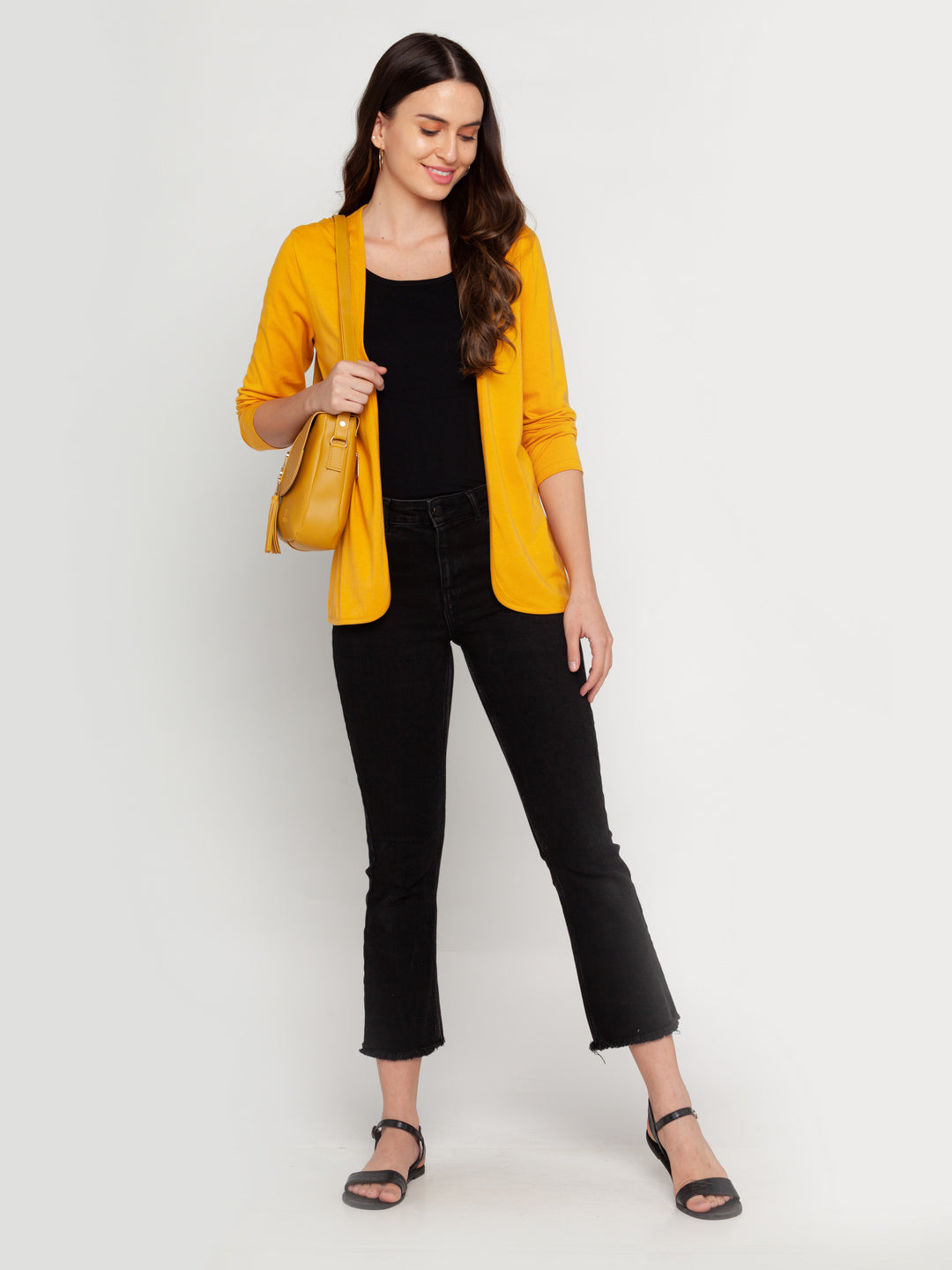 Mustard Solid Shrug