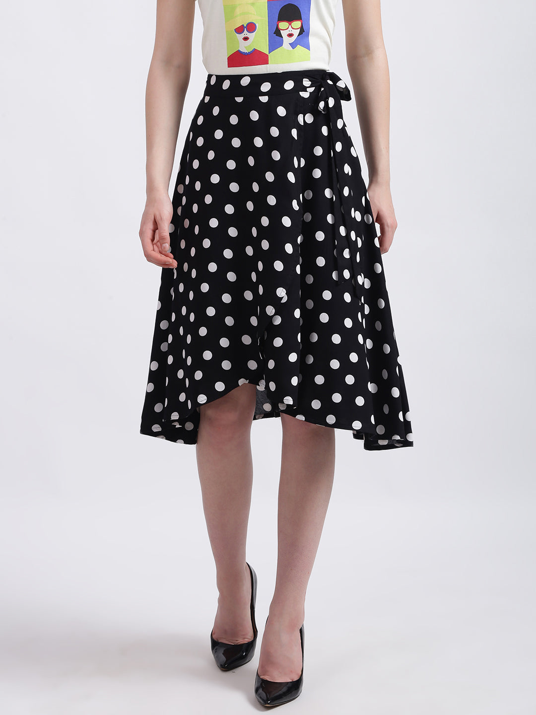 Black Polka Dots Skirt