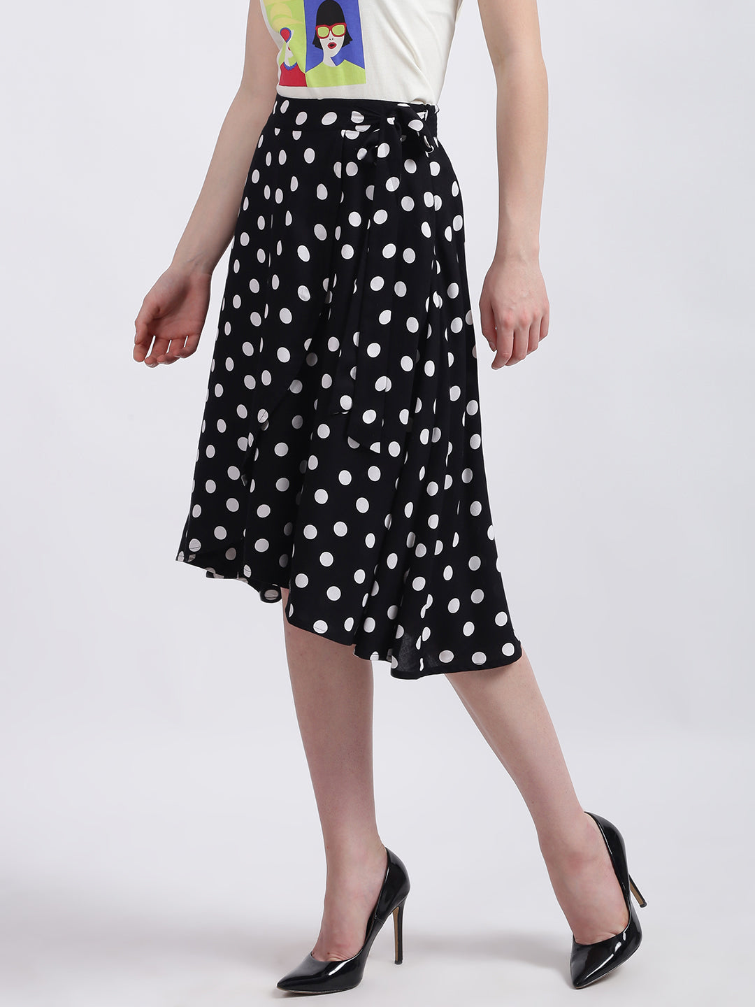 Black Polka Dots Skirt