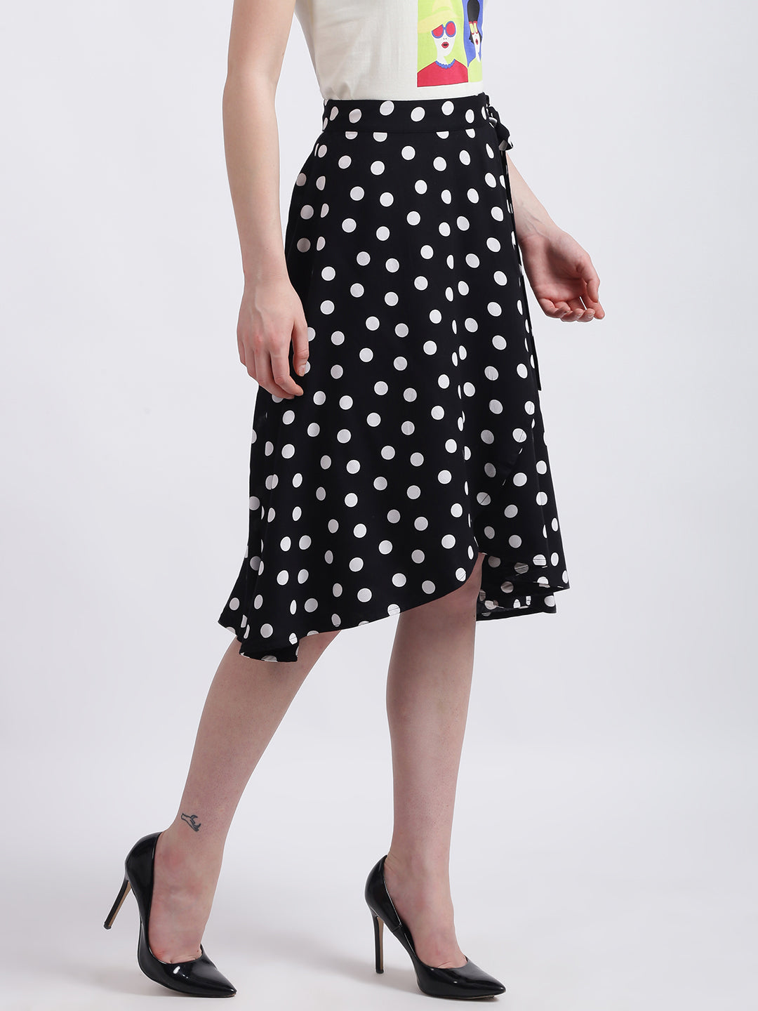 Black Polka Dots Skirt