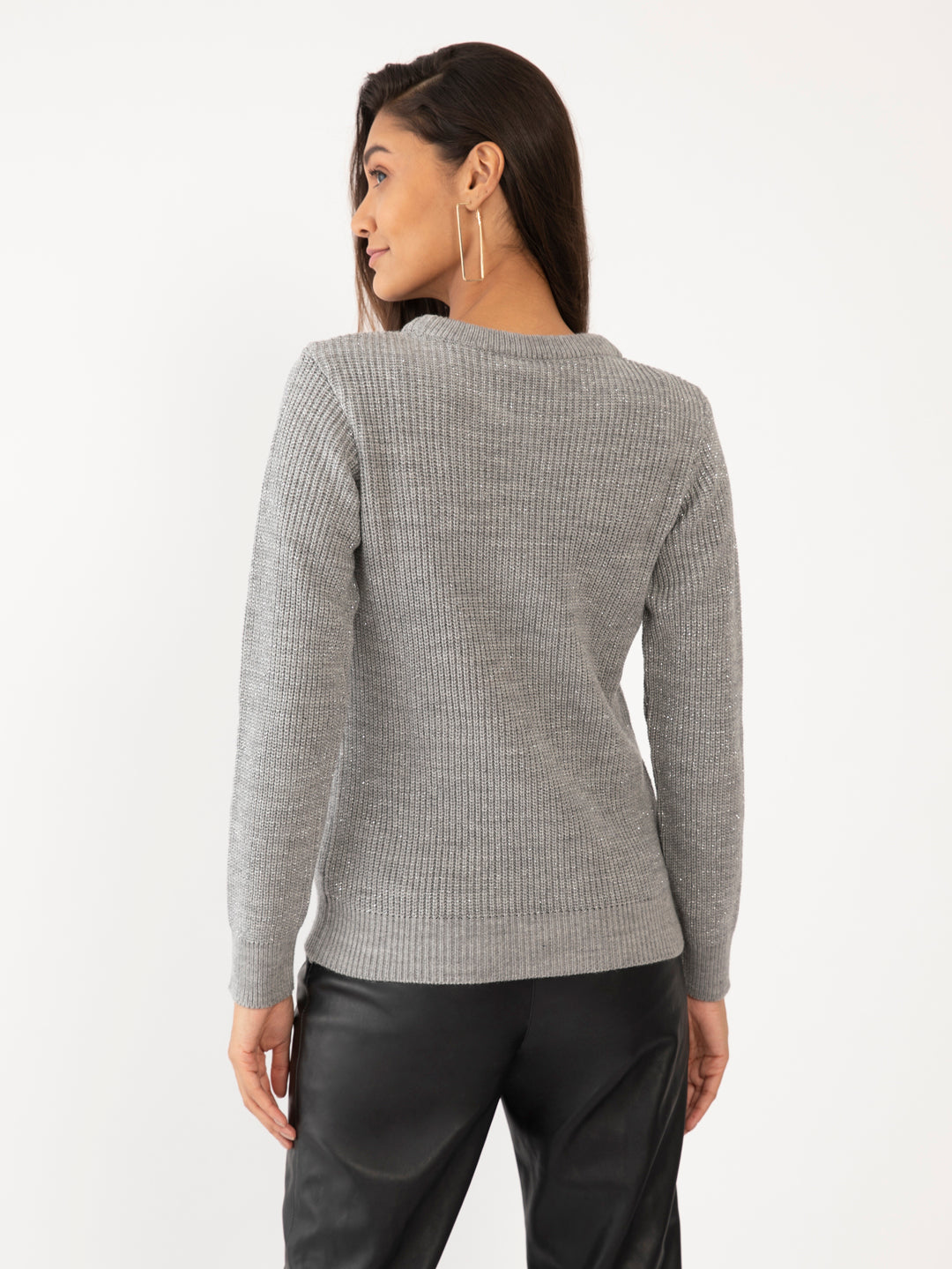 Grey Textured Sweater