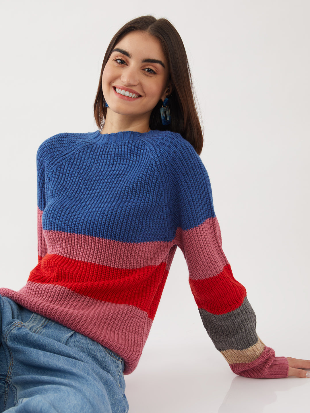 Multicolored Colourblocked Sweater