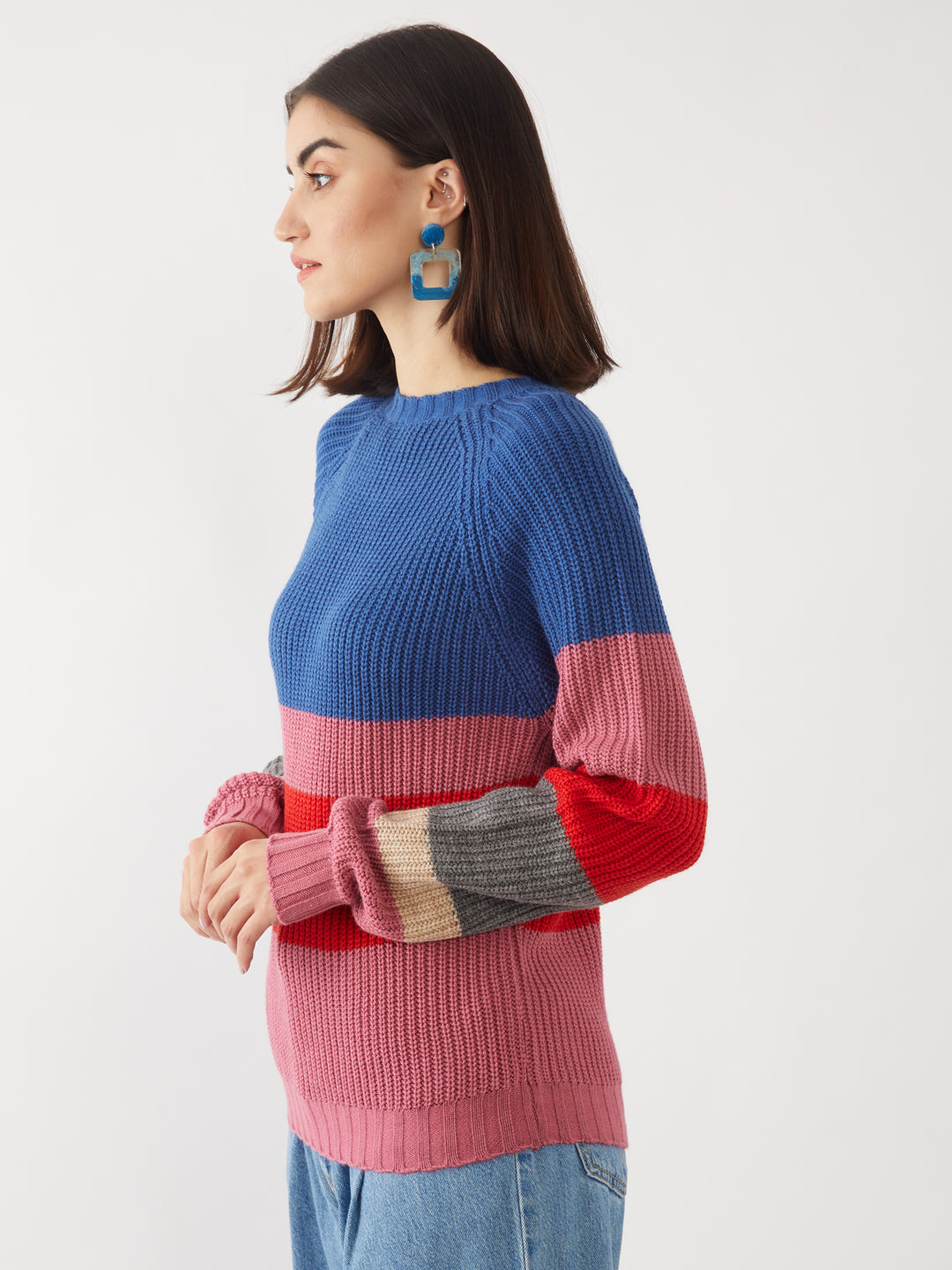 Multicolored Colourblocked Sweater