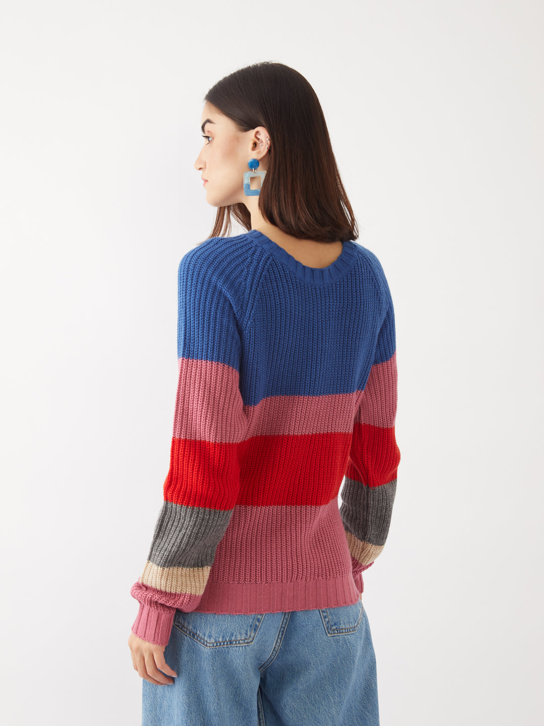 Multicolored Colourblocked Sweater