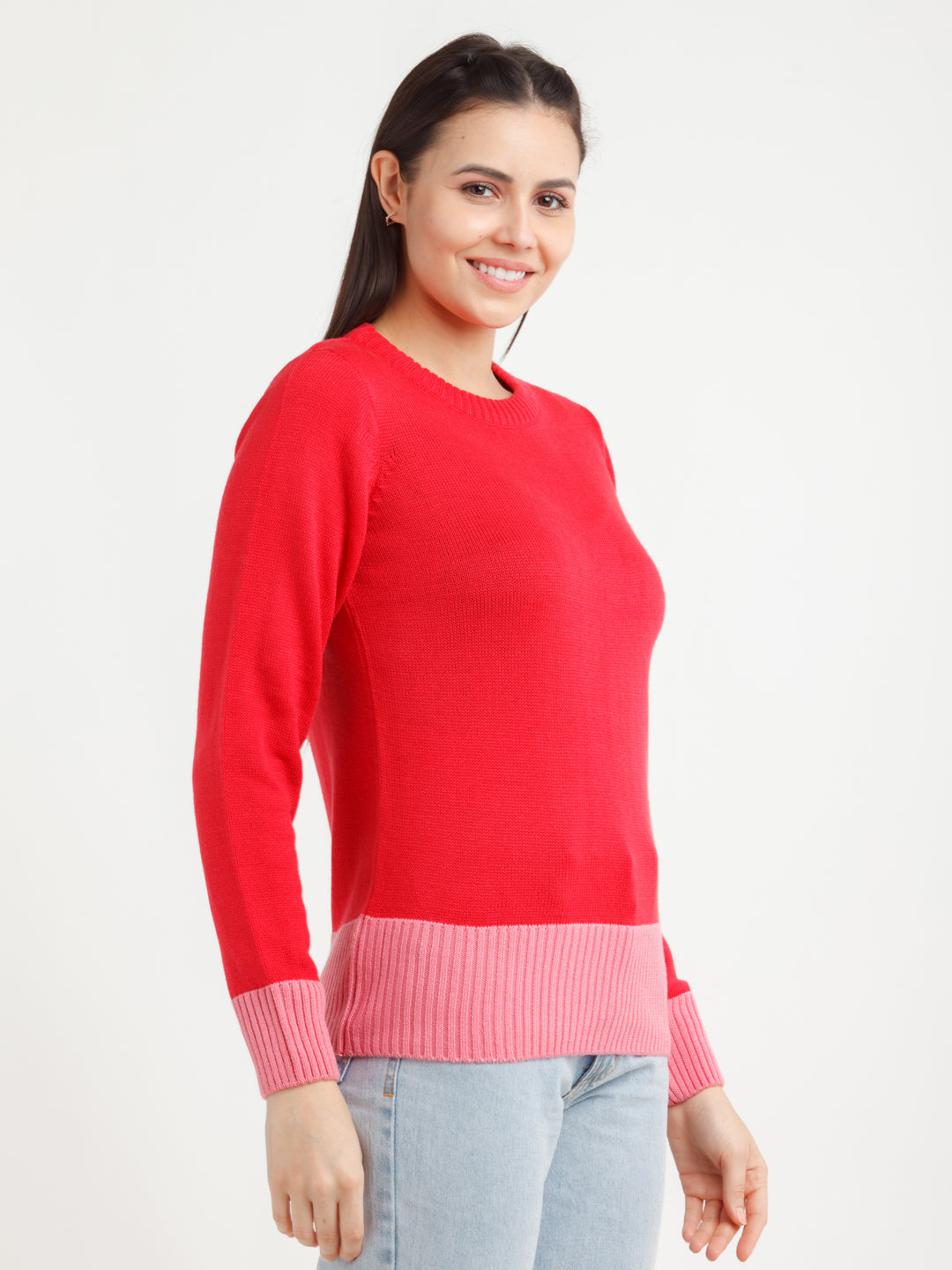 Red Solid Sweater