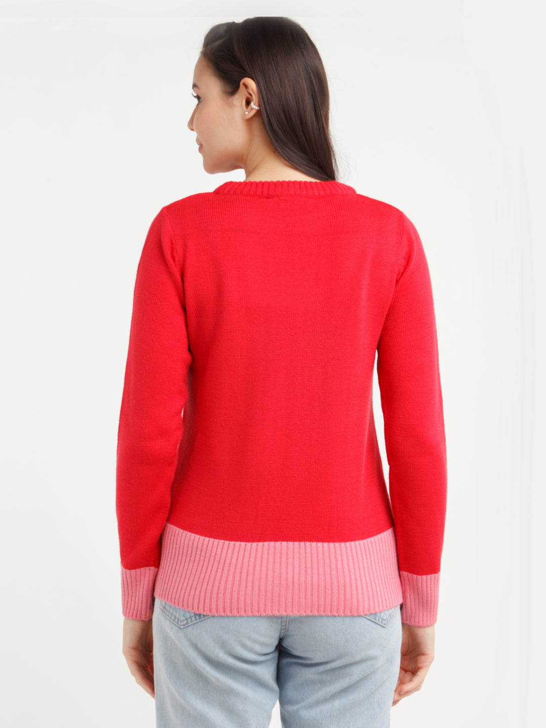 Red Solid Sweater