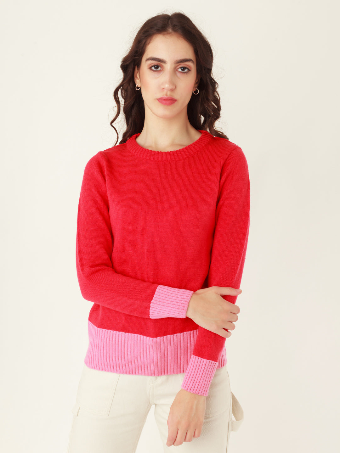 Multicolored Solid Sweater