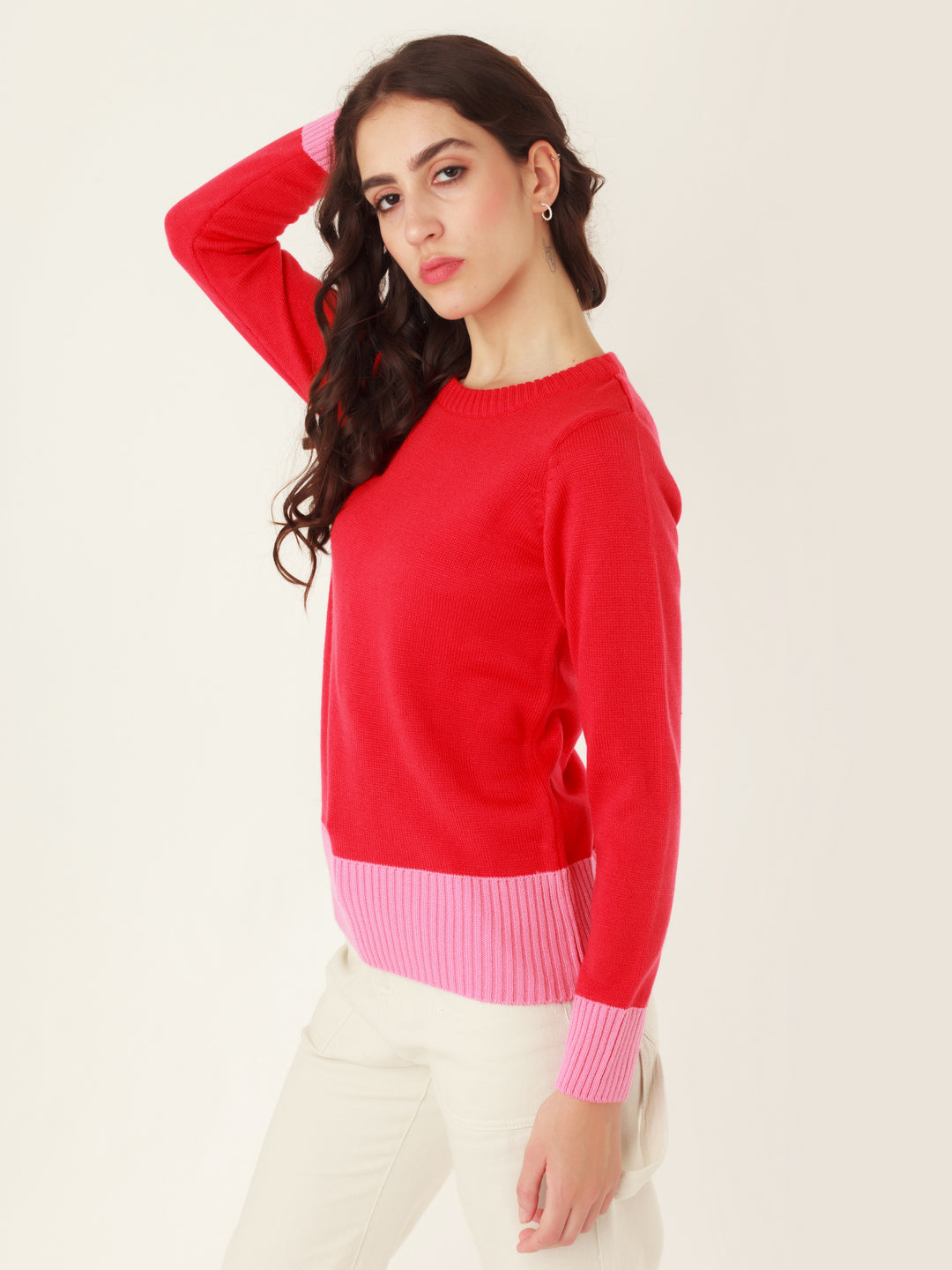 Multicolored Solid Sweater