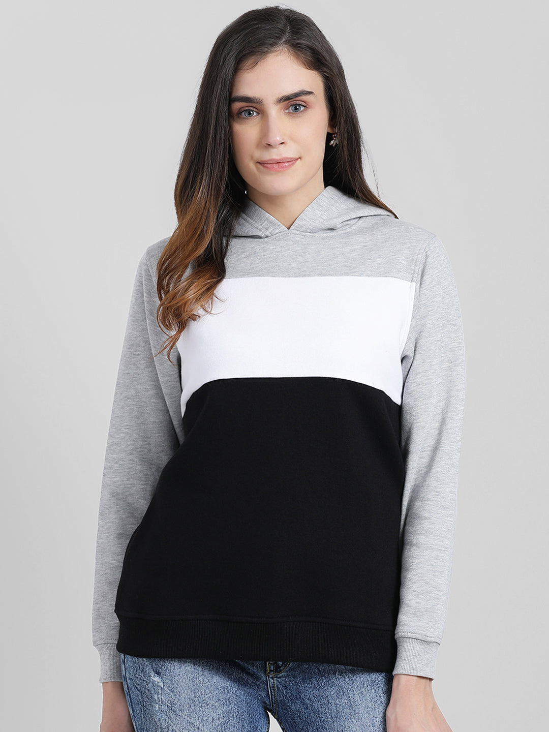 Colourblocked Hooded Sweatshirt