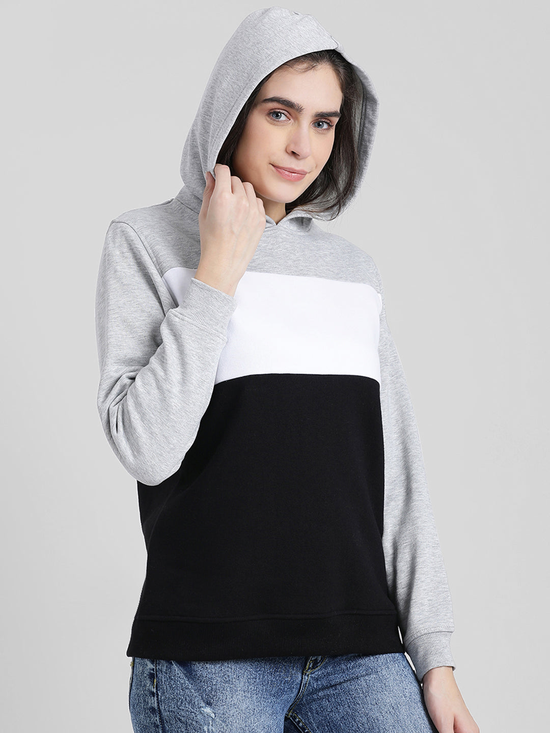 Colourblocked Hooded Sweatshirt