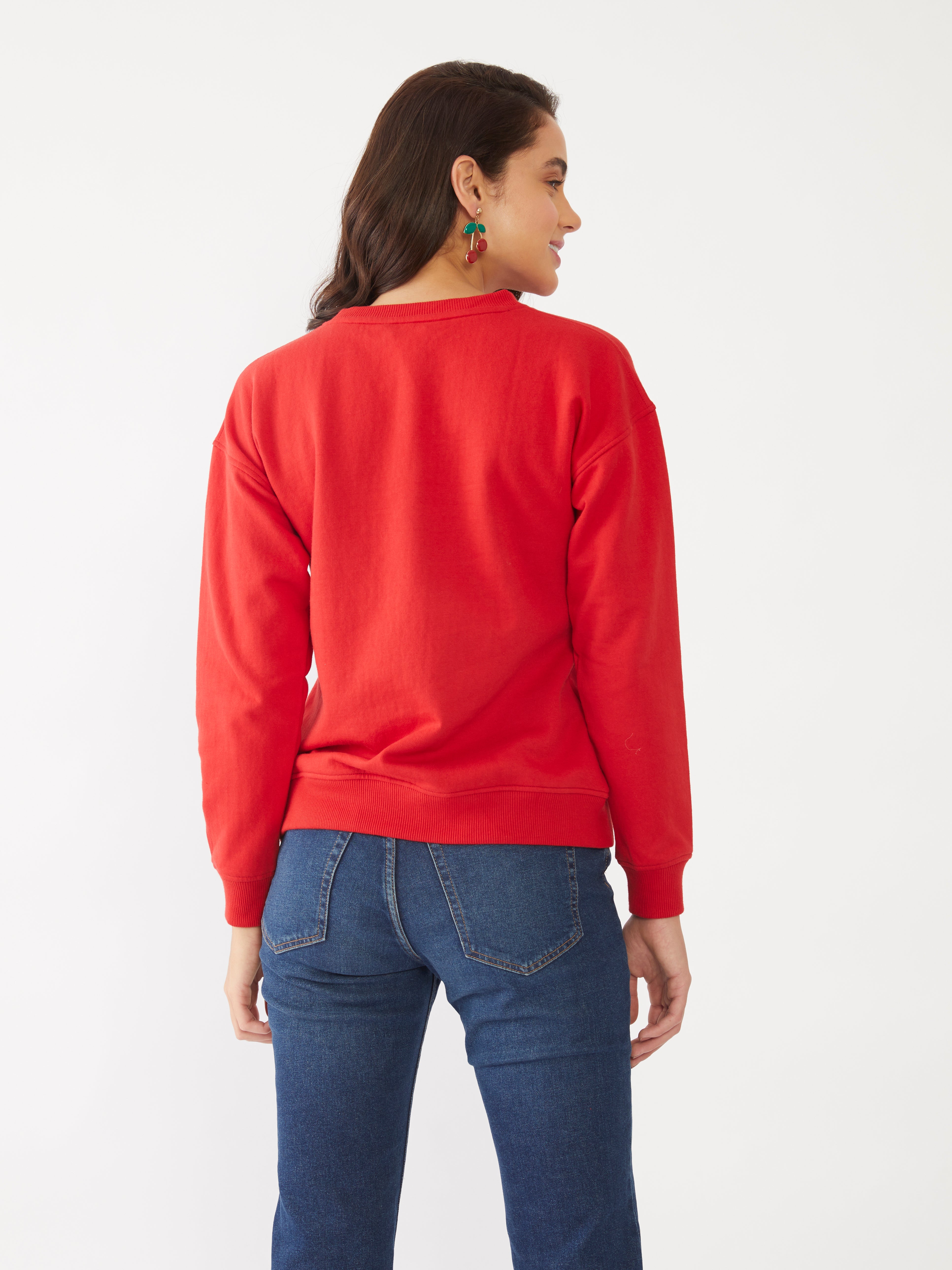 Red Solid Sweatshirt