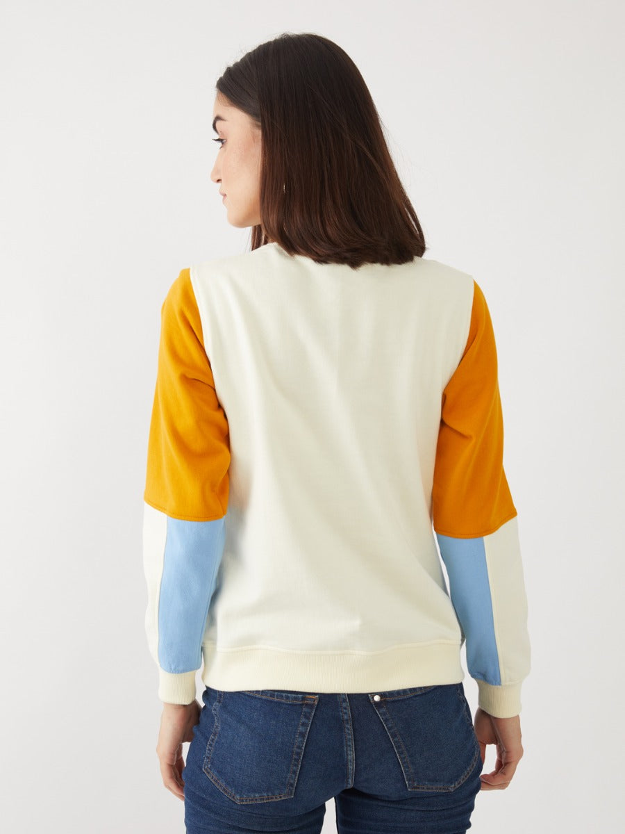White Printed Sweatshirt