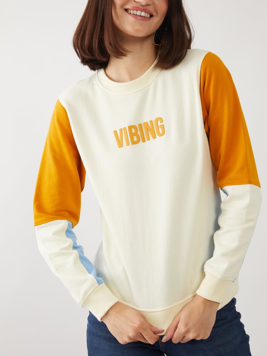 White Printed Sweatshirt