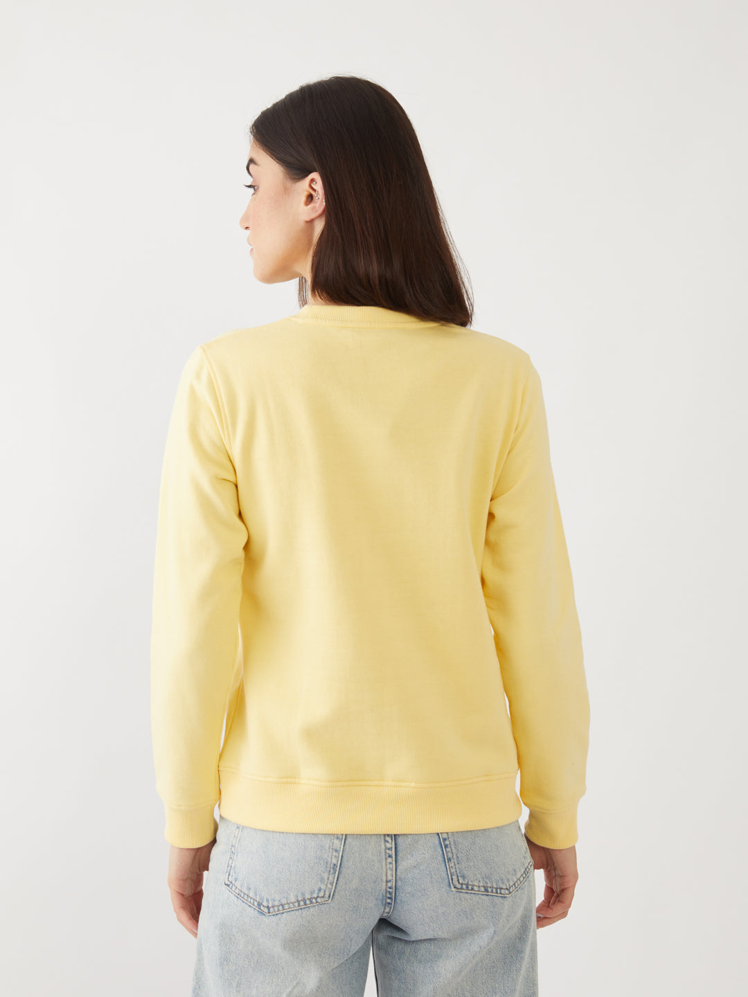 Yellow Embellished Sweatshirt