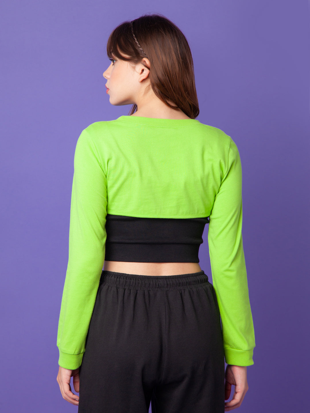 Green Solid Layered Top