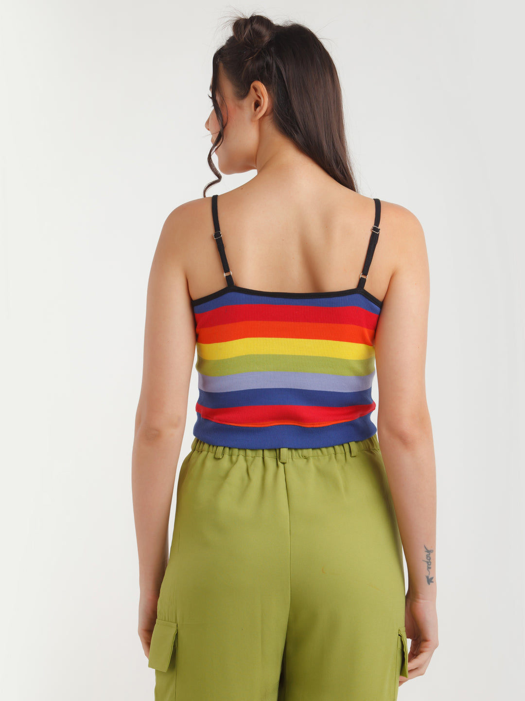 Multi Color Striped Top For Women