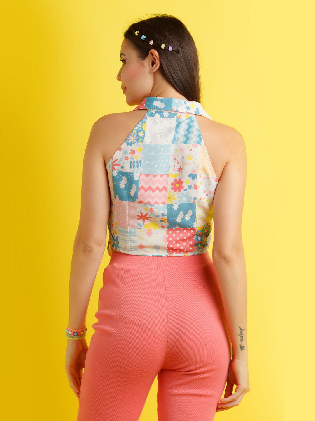 Multicolor Printed Straight Top