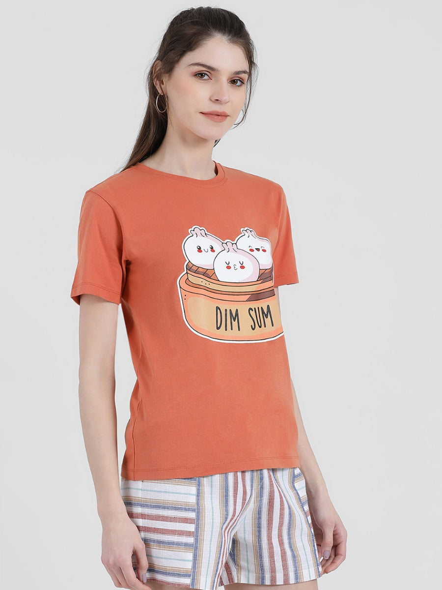 Peach Graphic T-Shirt