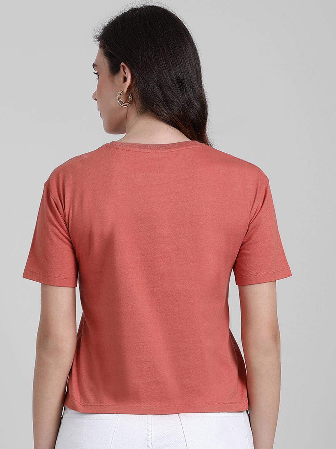 Peach Printed T-Shirt