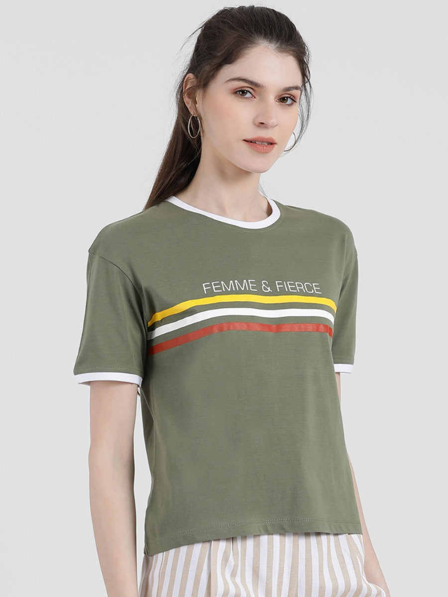 Green Printed T-Shirt