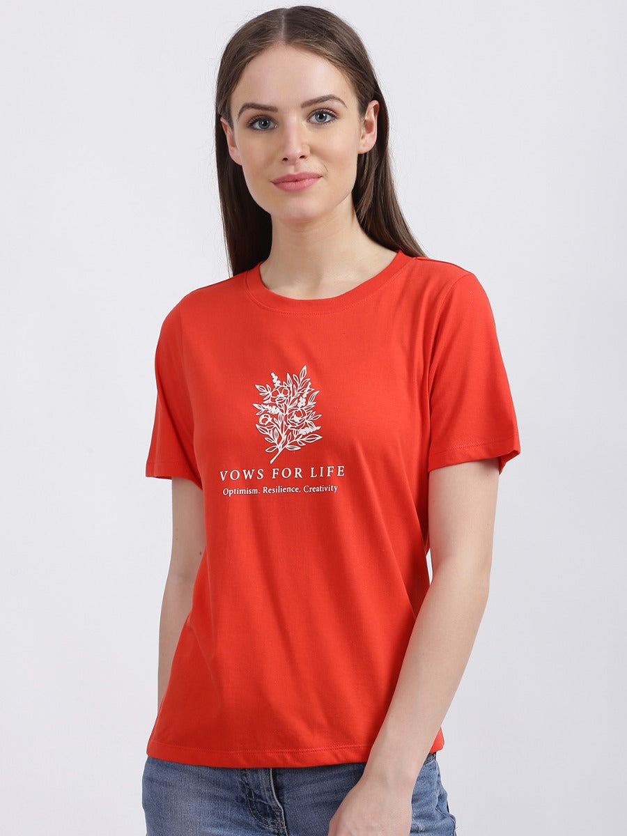 Red Graphic Regular T-Shirt