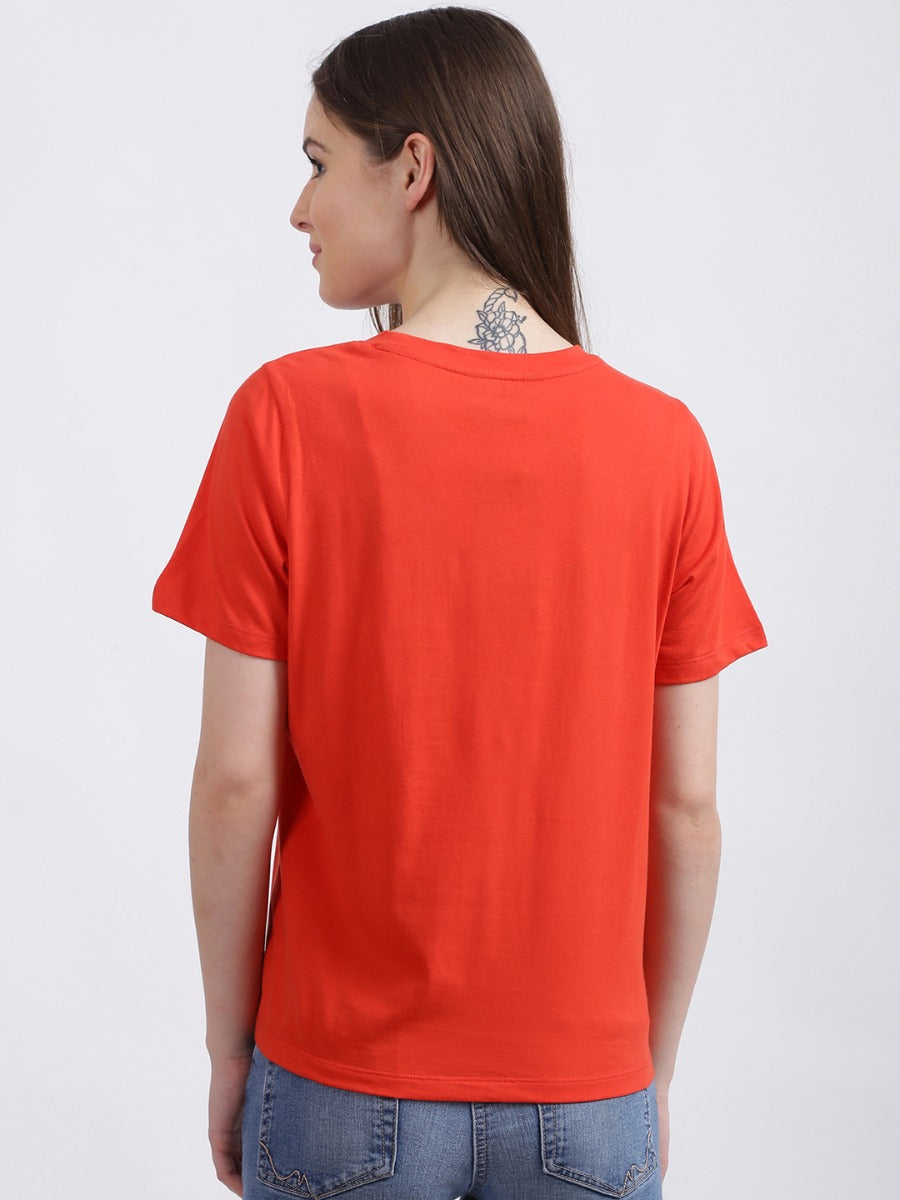 Red Graphic Regular T-Shirt