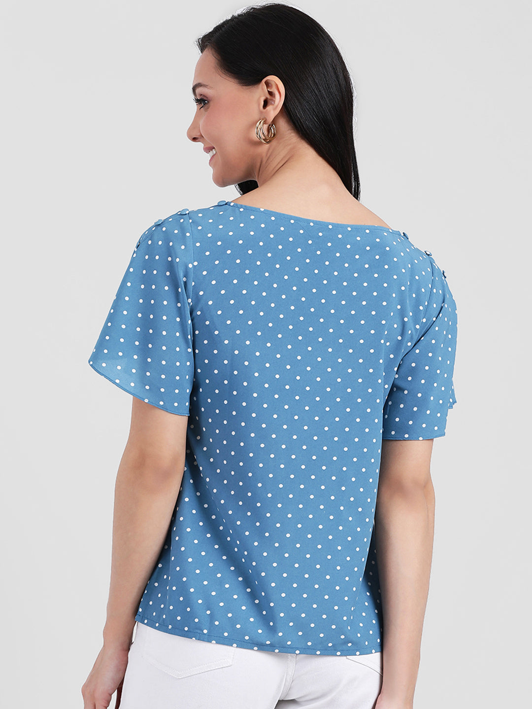 Blue Printed Regular Top