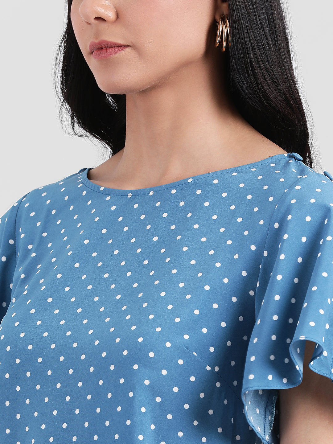 Blue Printed Regular Top