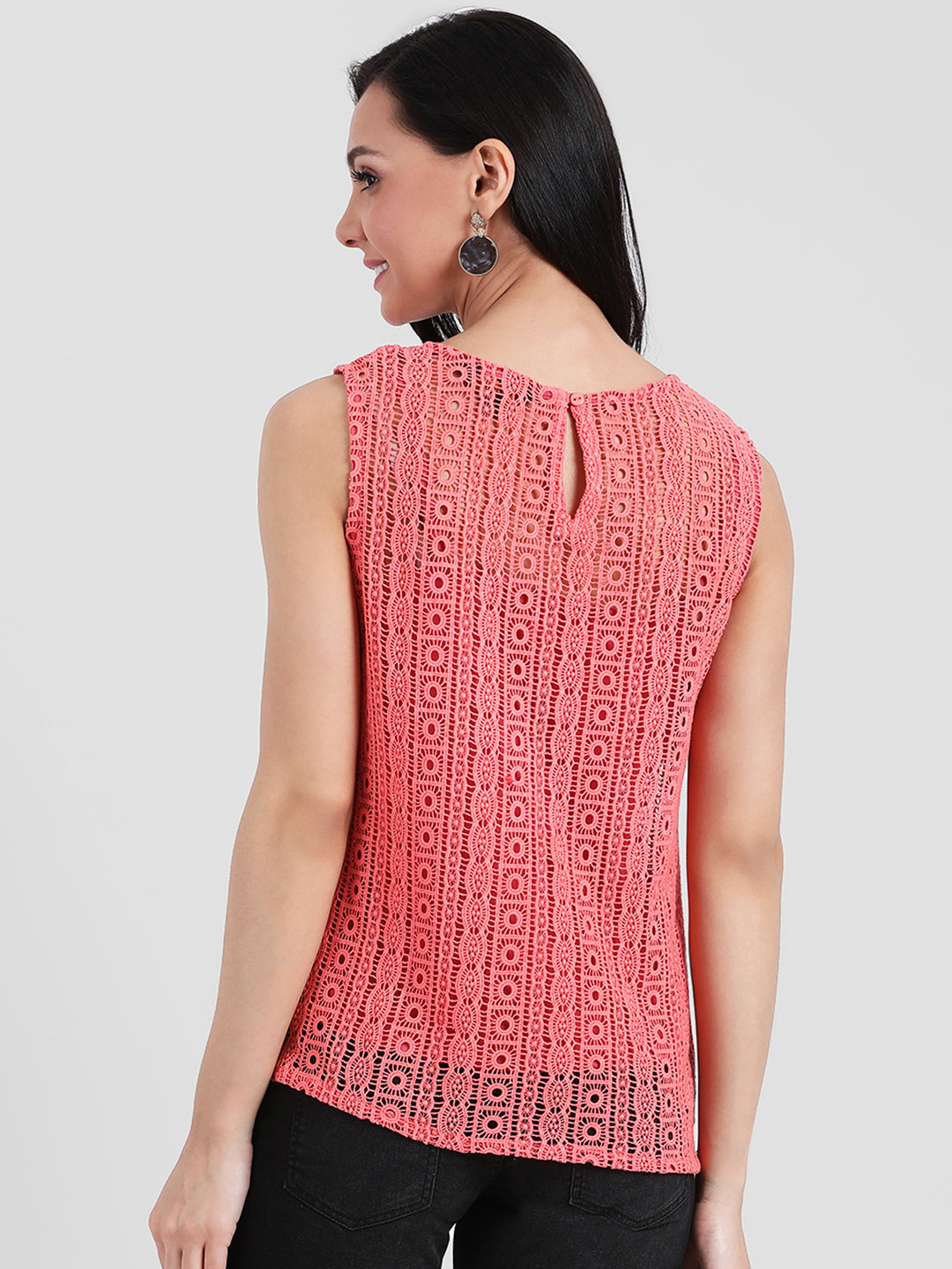 Coral Embroidered Regular Top