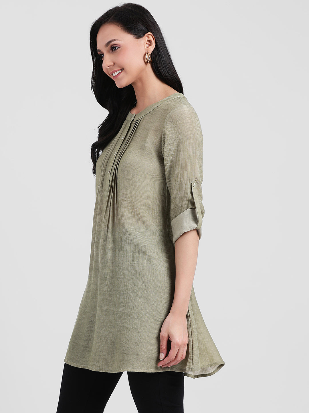 Green Solid Tunic