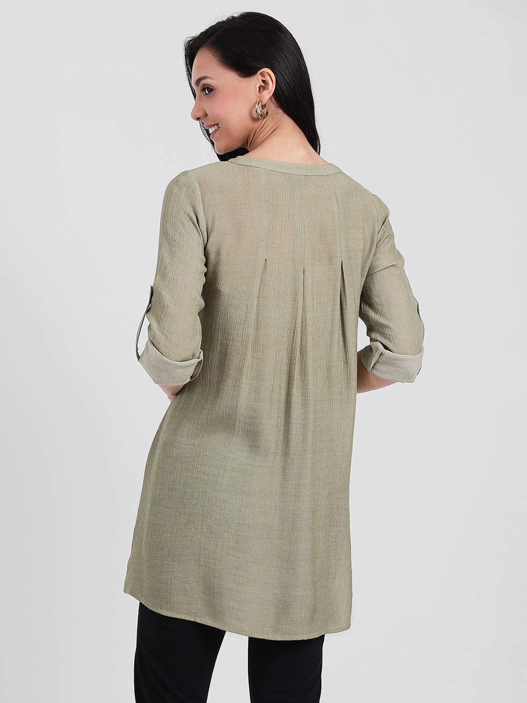 Green Solid Tunic