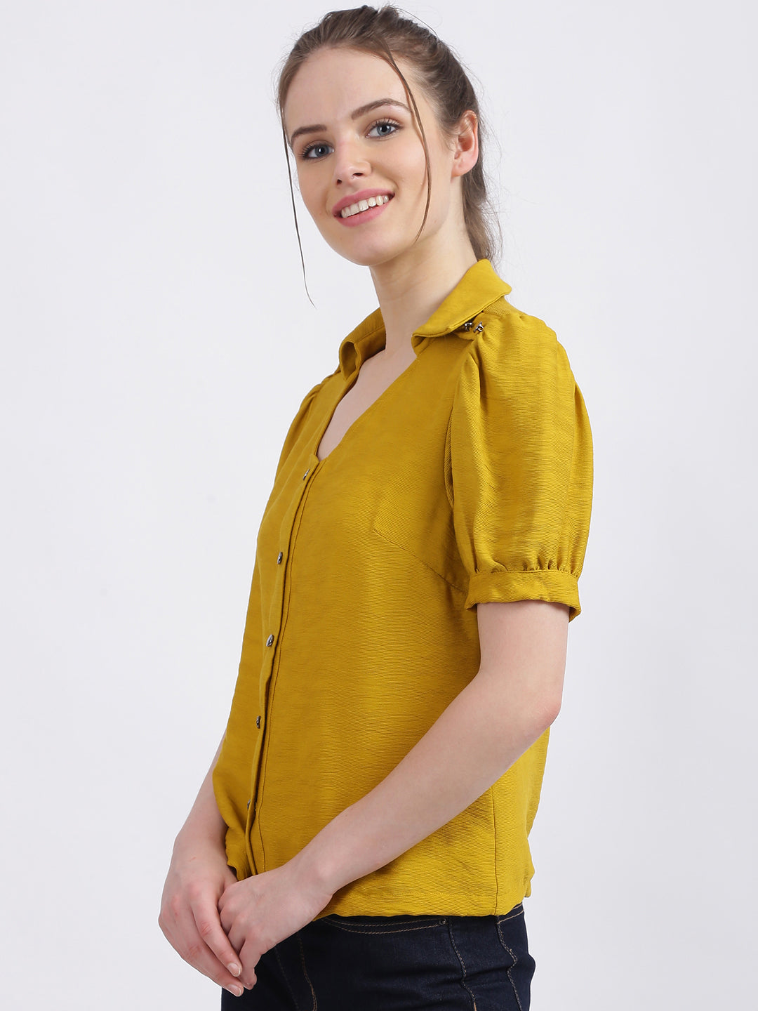 Mustard Solid Regular Top