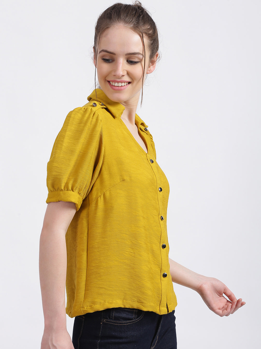 Mustard Solid Regular Top