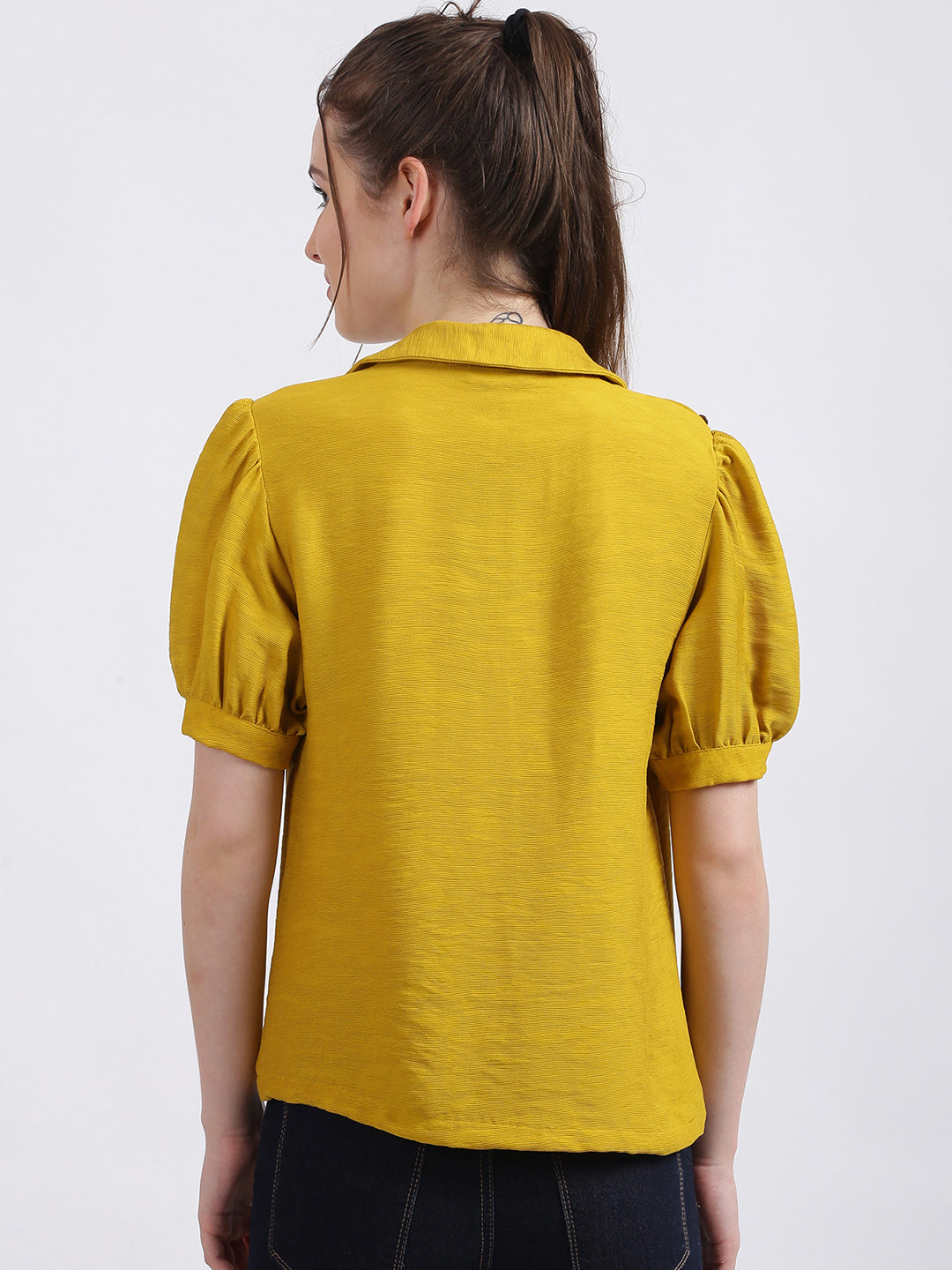 Mustard Solid Regular Top